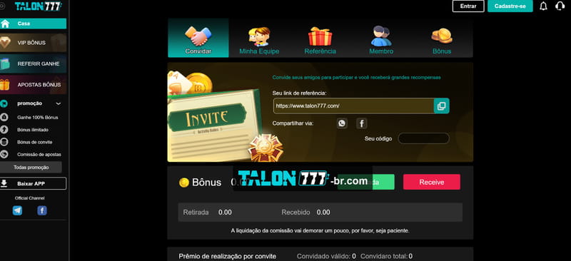 Bônus de baixo valor em cassino ao vivo